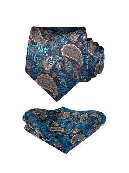 Cravatta e Pochette Paisley Floral A1