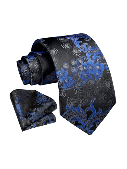 Cravatta e Pochette Flower 05