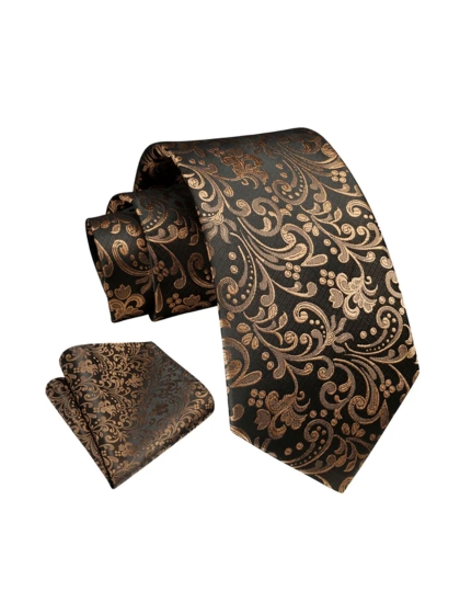 Cravatta e Pochette Floral 40