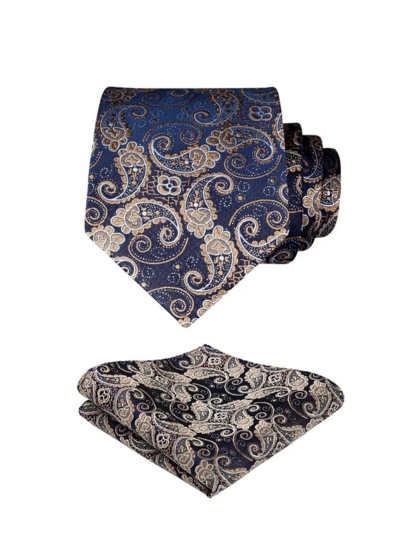 Cravatta e Pochette Paisley Floral A1