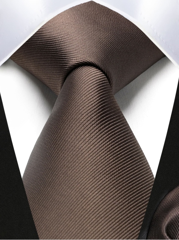 Cravatta e Pochette Élite - Marrone