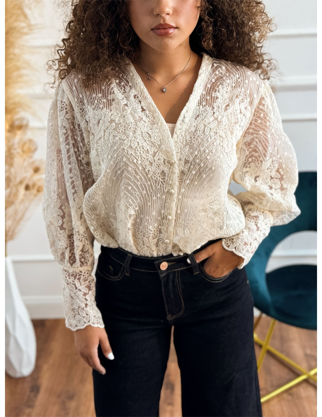 Camicia Florecido