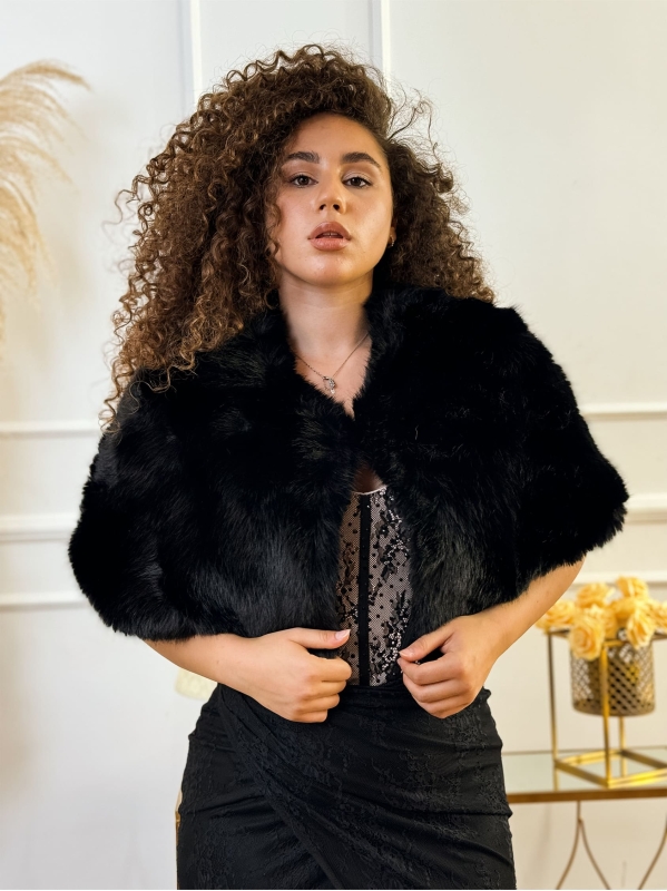 Pelliccia Cuore Caldo - Nero