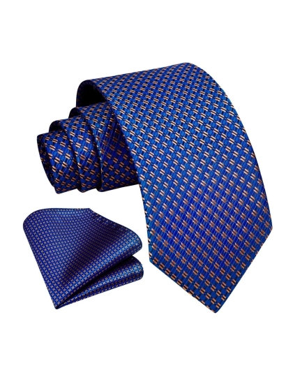 Cravatta e Pochette Man's Plaid 5VD