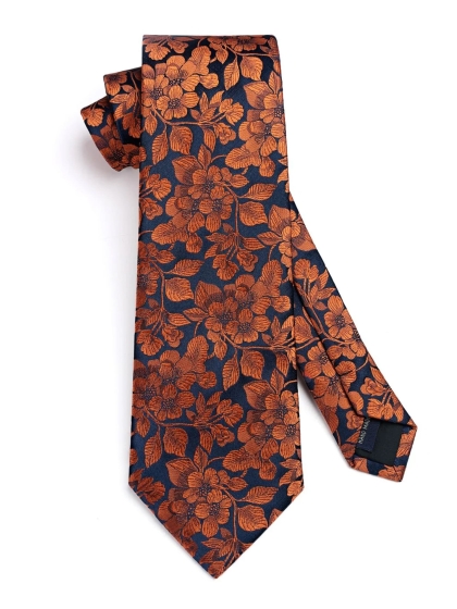 Cravatta e Pochette Floral 6B9
