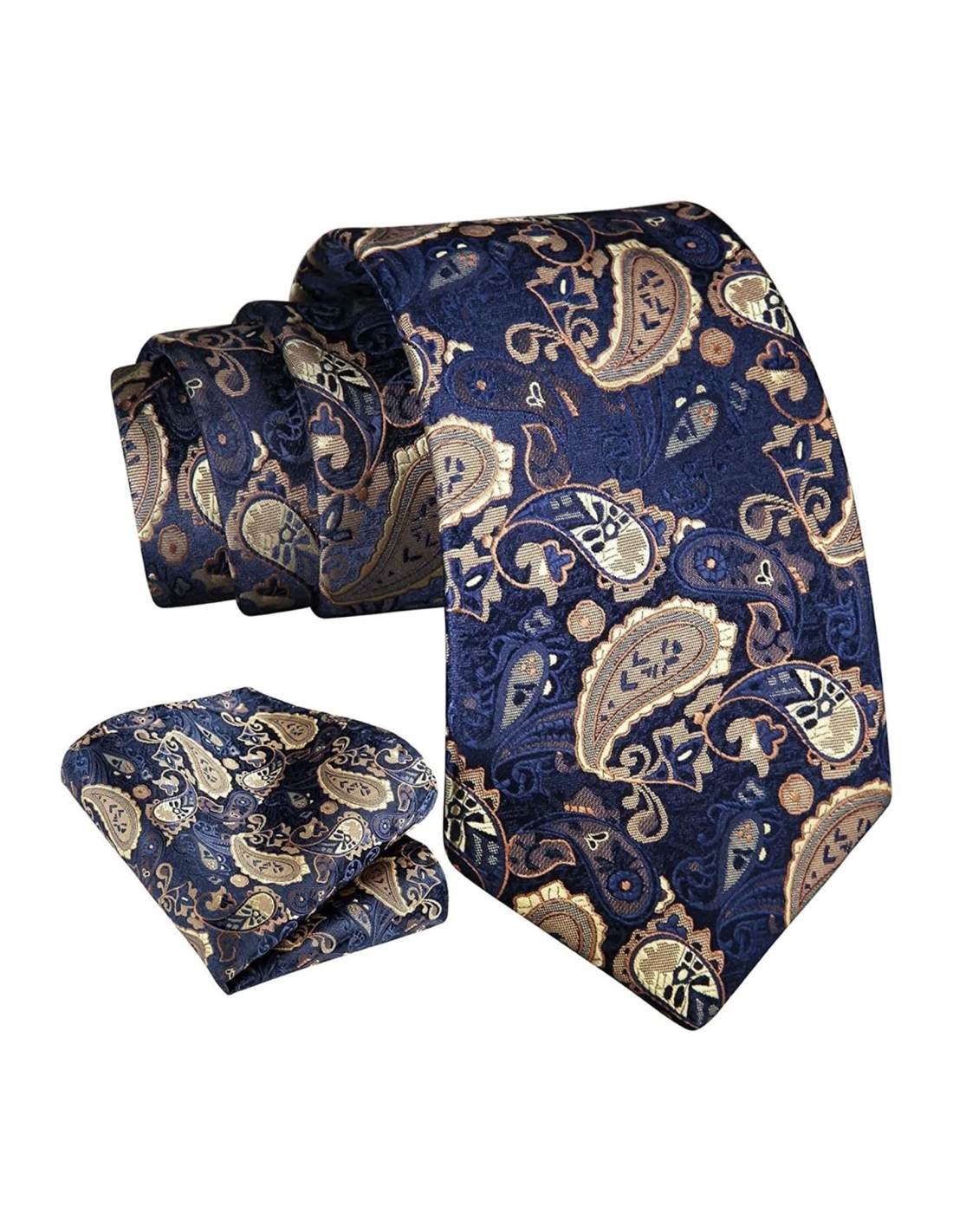 Cravatta e Pochette Paisley Floral