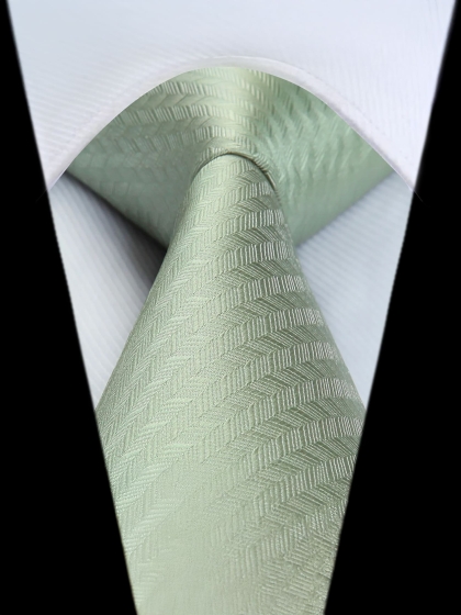 Cravatta e Pochette Sage V8J