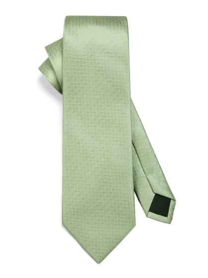 Cravatta e Pochette Sage V8J