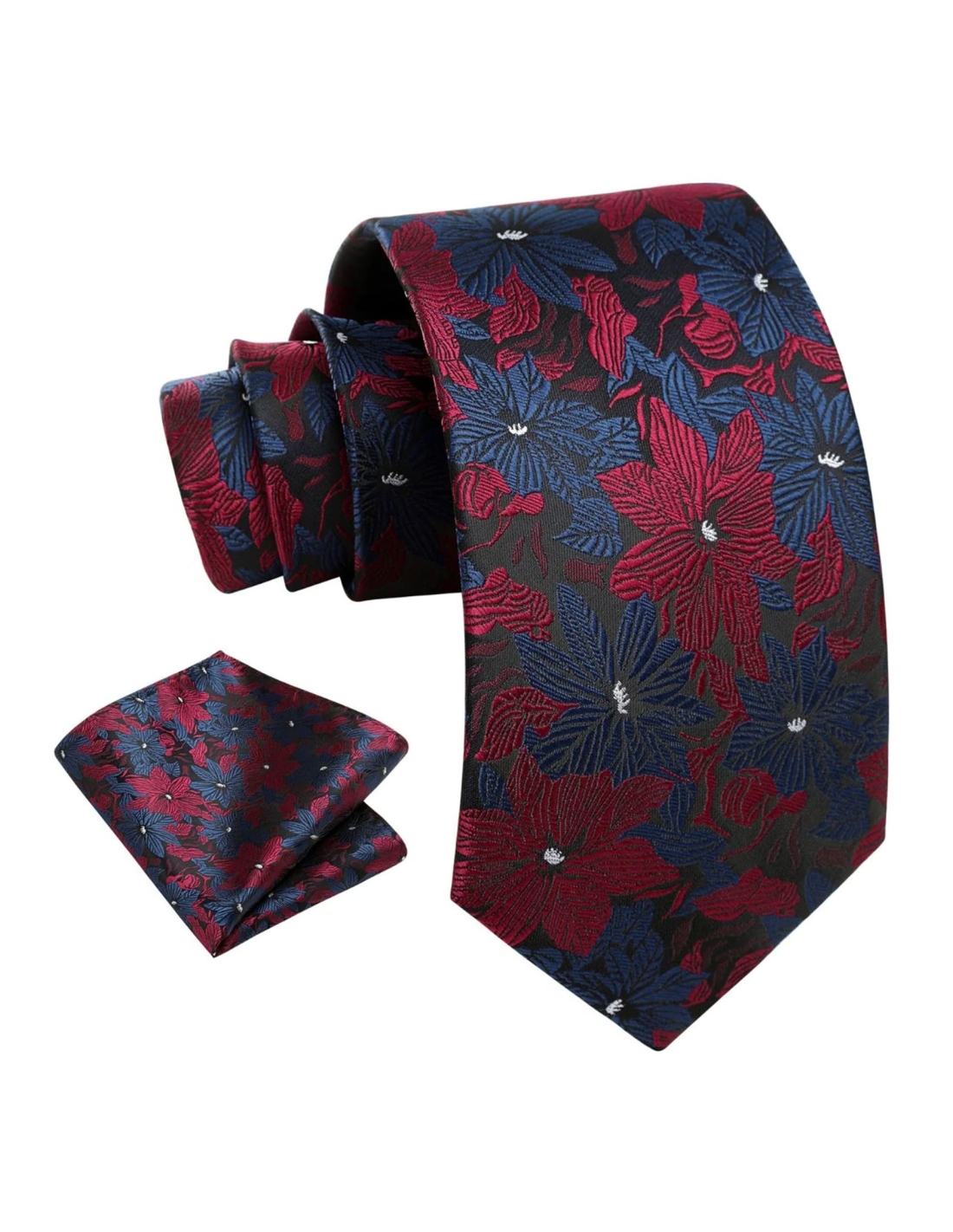 Cravatta e Pochette Floral