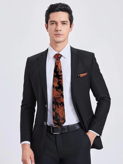 Cravatta e Pochette Floral 9QB