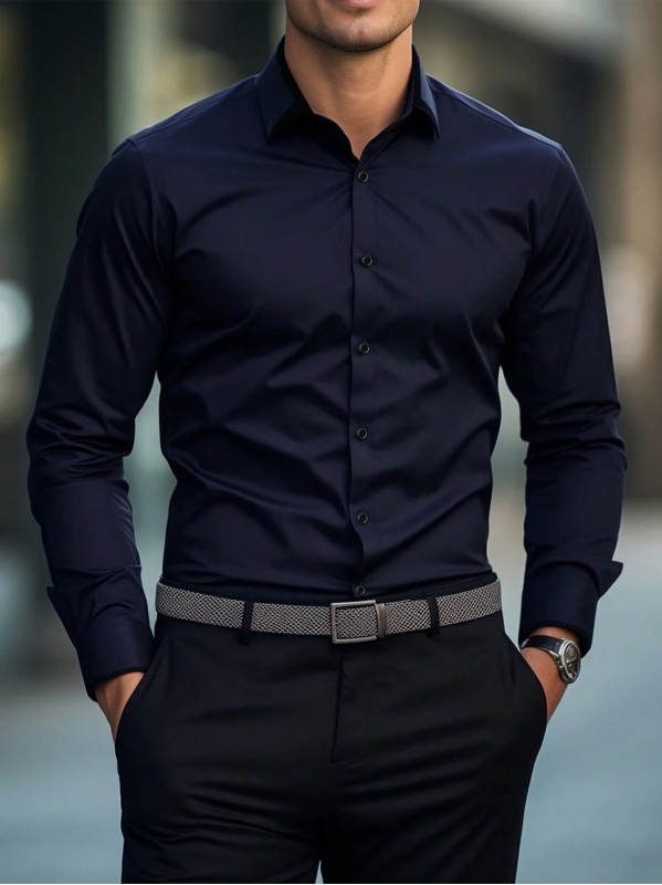 Camicia Basic - Blu Navy