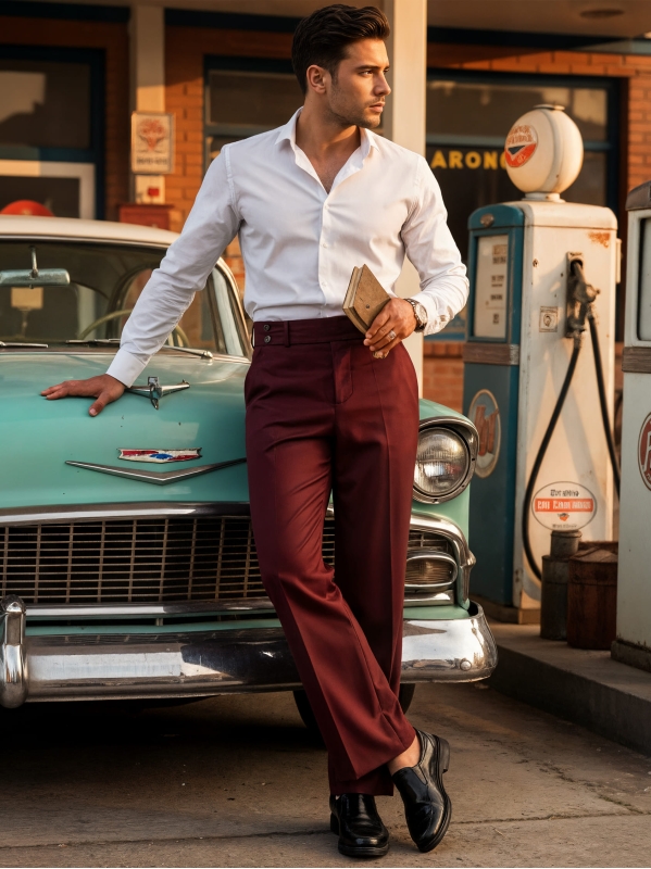 Pantalone Borsalino Palazzo - Bordeaux