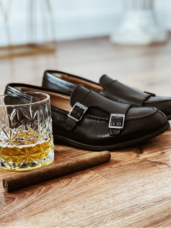 Mocassino Doppia Fibbia - Nero