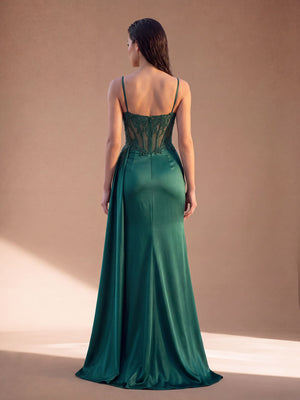 Barocco – abito da cerimonia donna verde bosco Dea Fea