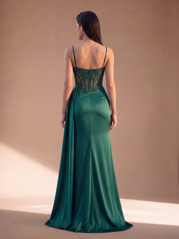 Barocco – abito da cerimonia donna verde bosco Dea Fea