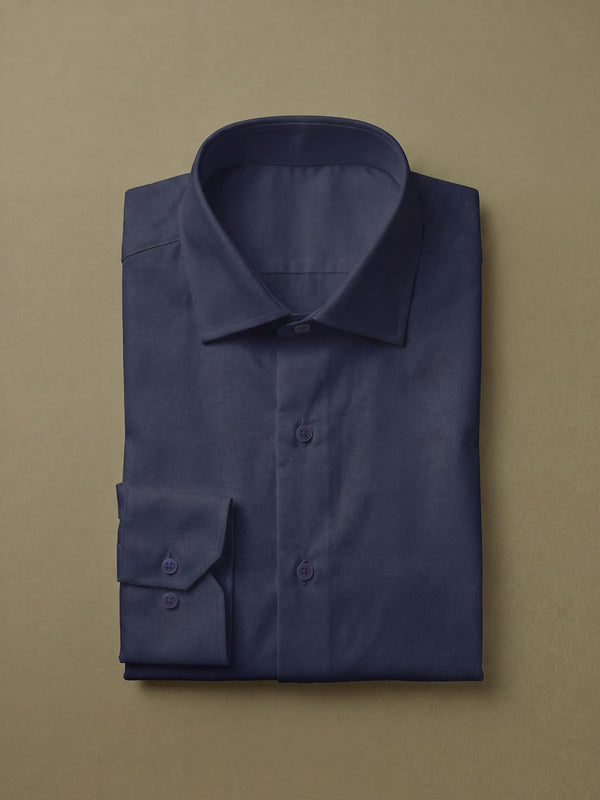 Camicia Collo Italiano – camicia da cerimonia uomo blu navy Dea Fea