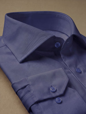 Camicia Collo Italiano – camicia da cerimonia uomo blu navy Dea Fea