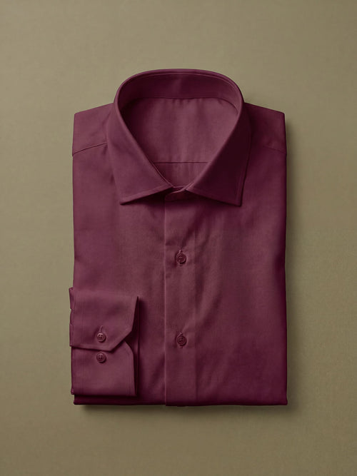 Camicia Collo Italiano – camicia da cerimonia uomo bordeaux Dea Fea