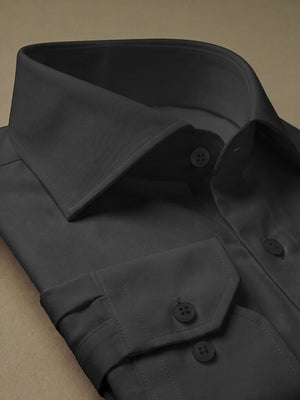 Camicia Collo Italiano – camicia da cerimonia uomo nero Dea Fea
