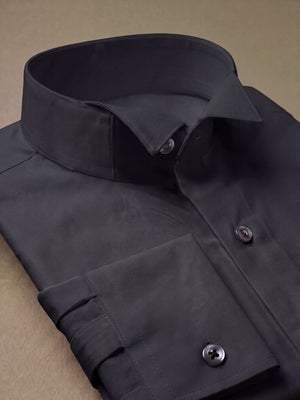 Camicia Diplomatica – camicia da cerimonia uomo nero Dea Fea