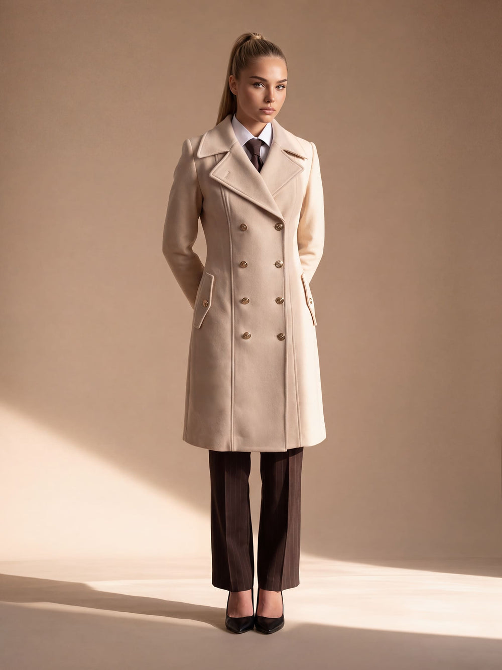 Cappotto Waterloo – cappotto da cerimonia donna panna Dea Fea