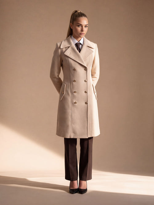 Cappotto Waterloo – cappotto da cerimonia donna panna Dea Fea