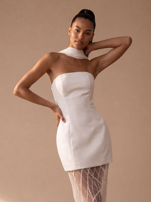 Filigrana – tubino da cerimonia donna bianco Dea Fea
