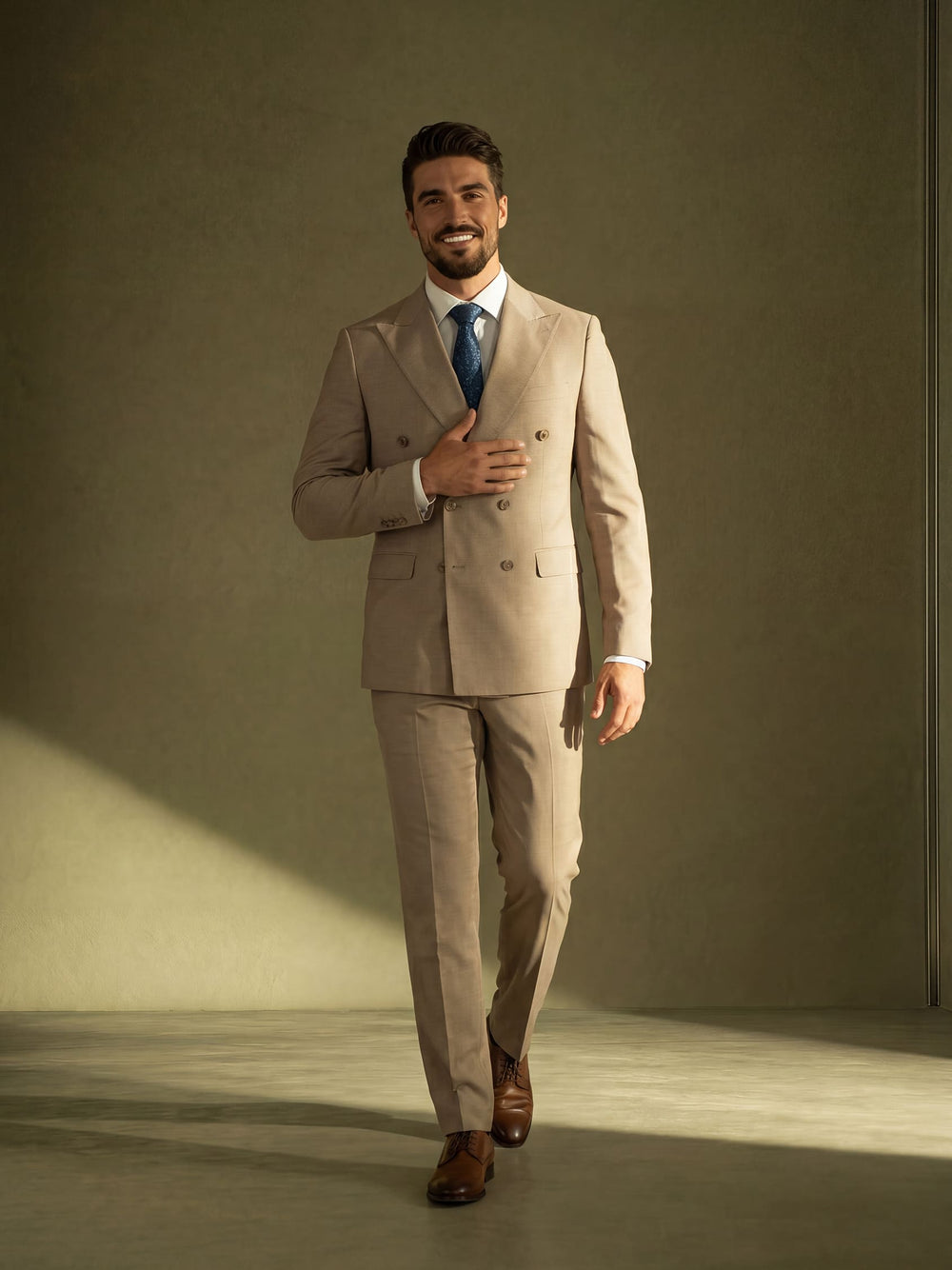 Jefe – abito da cerimonia uomo beige Dea Fea