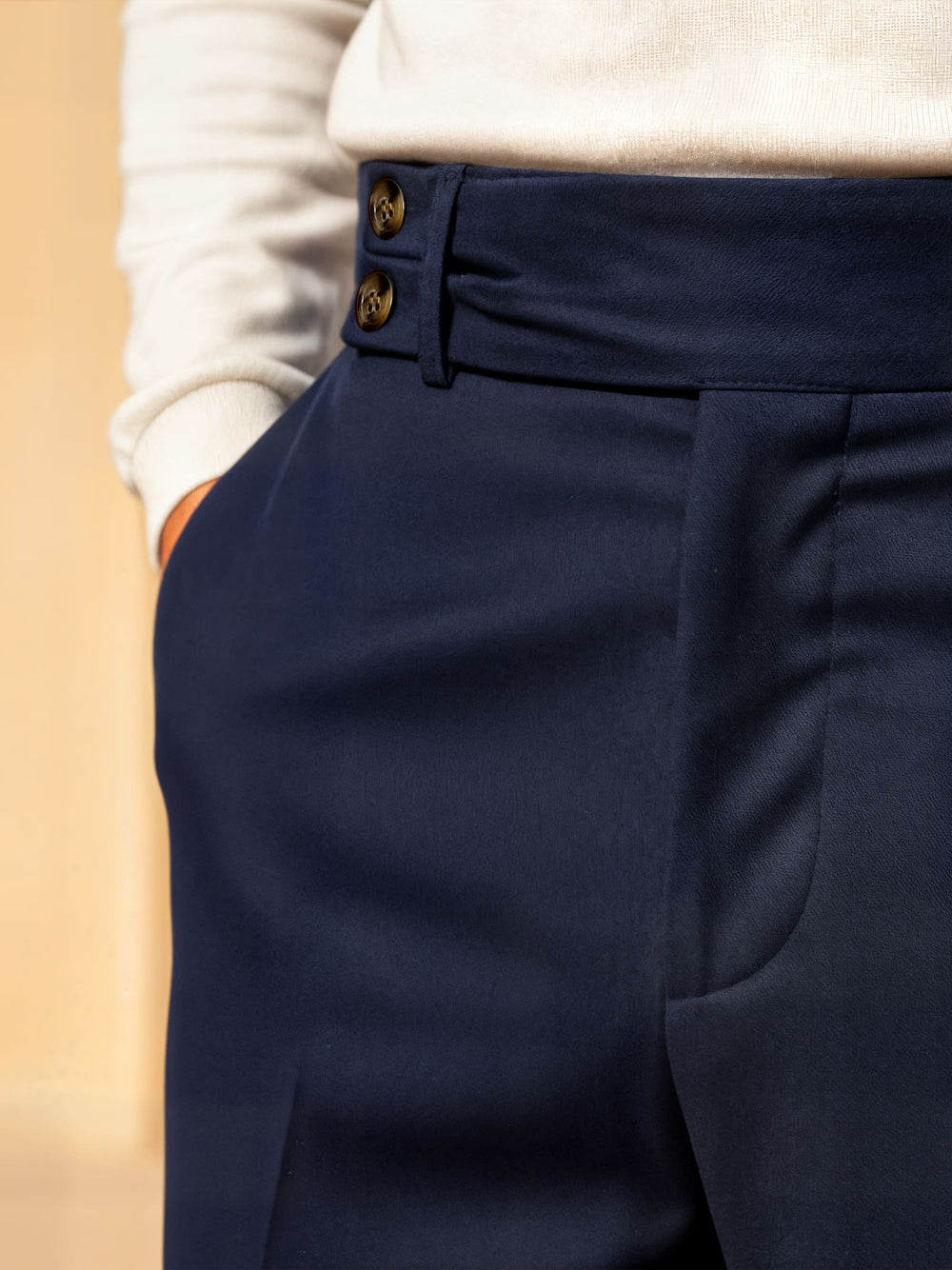 Borsalino Palazzo – pantaloni da cerimonia uomo blu navy Dea Fea