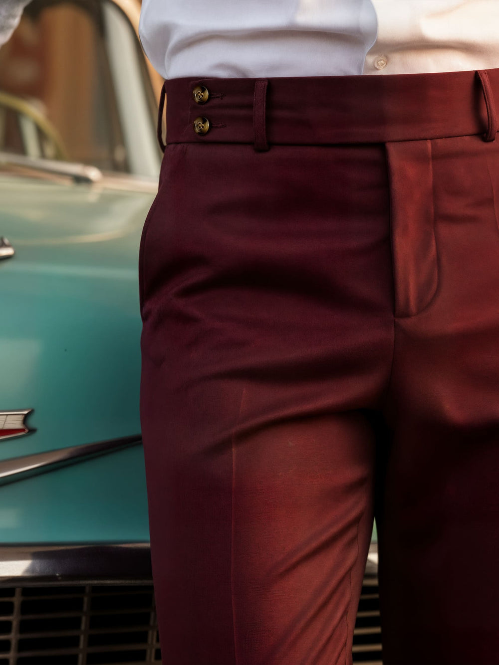 Borsalino Palazzo – pantaloni da cerimonia uomo bordeaux Dea Fea