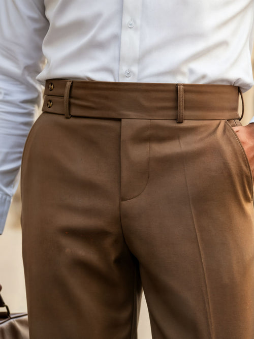 Borsalino Palazzo – pantaloni da cerimonia uomo cammello Dea Fea