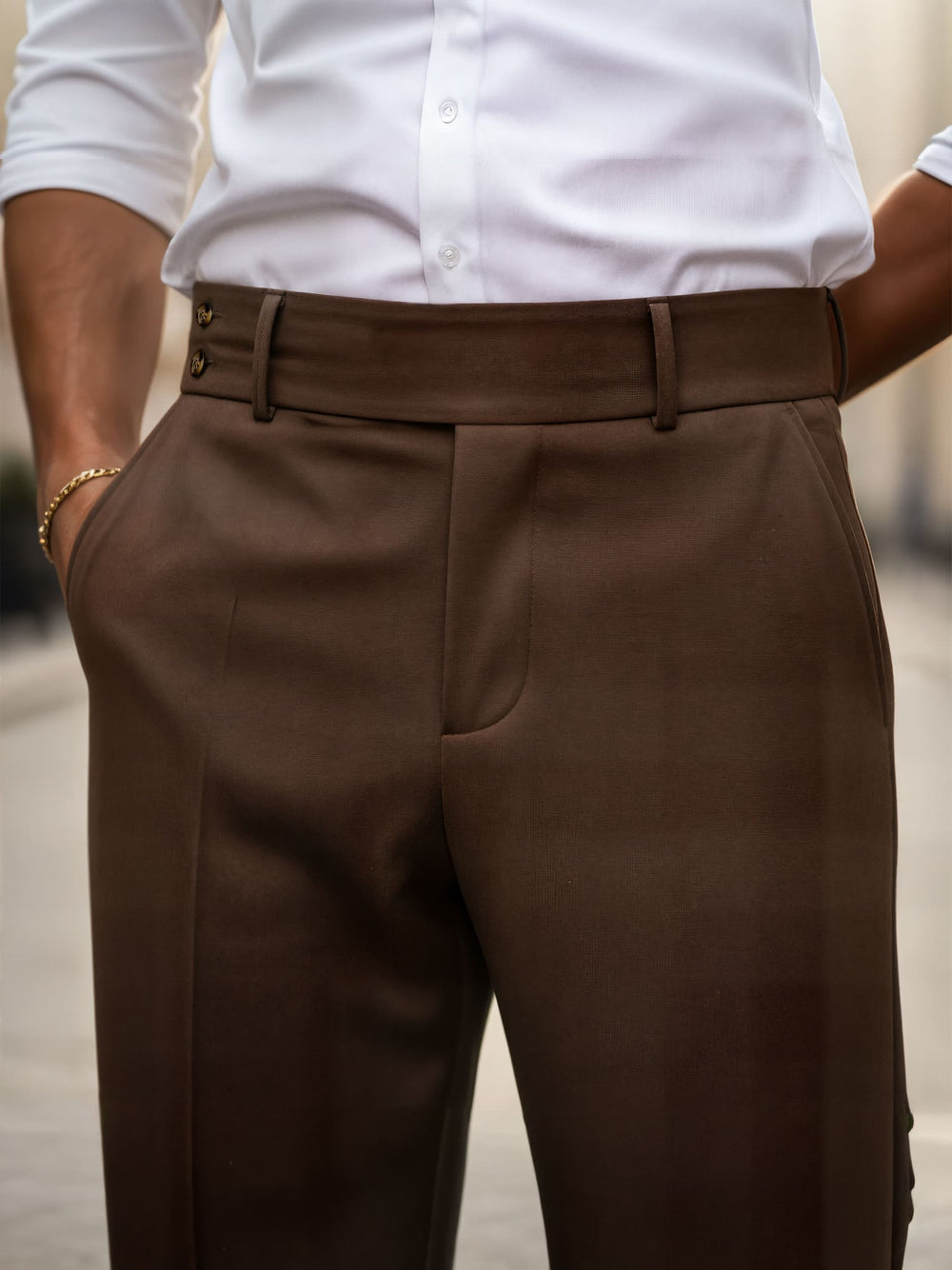 Borsalino Palazzo – pantaloni da cerimonia uomo testa di moro Dea Fea