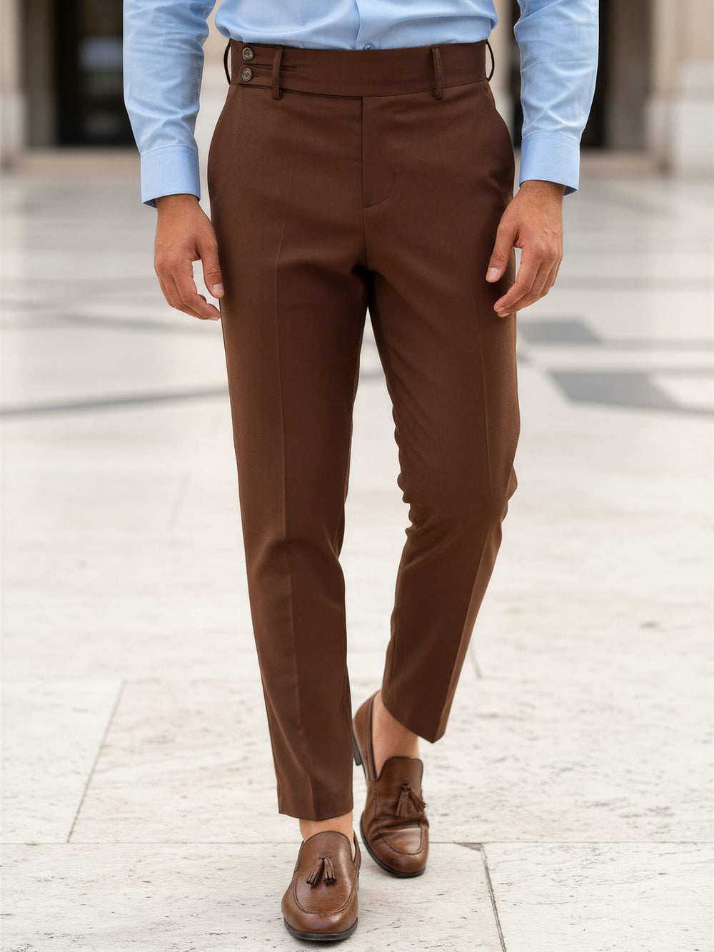 Pantalone Borsalino – pantaloni da cerimonia uomo testa di moro Dea Fea